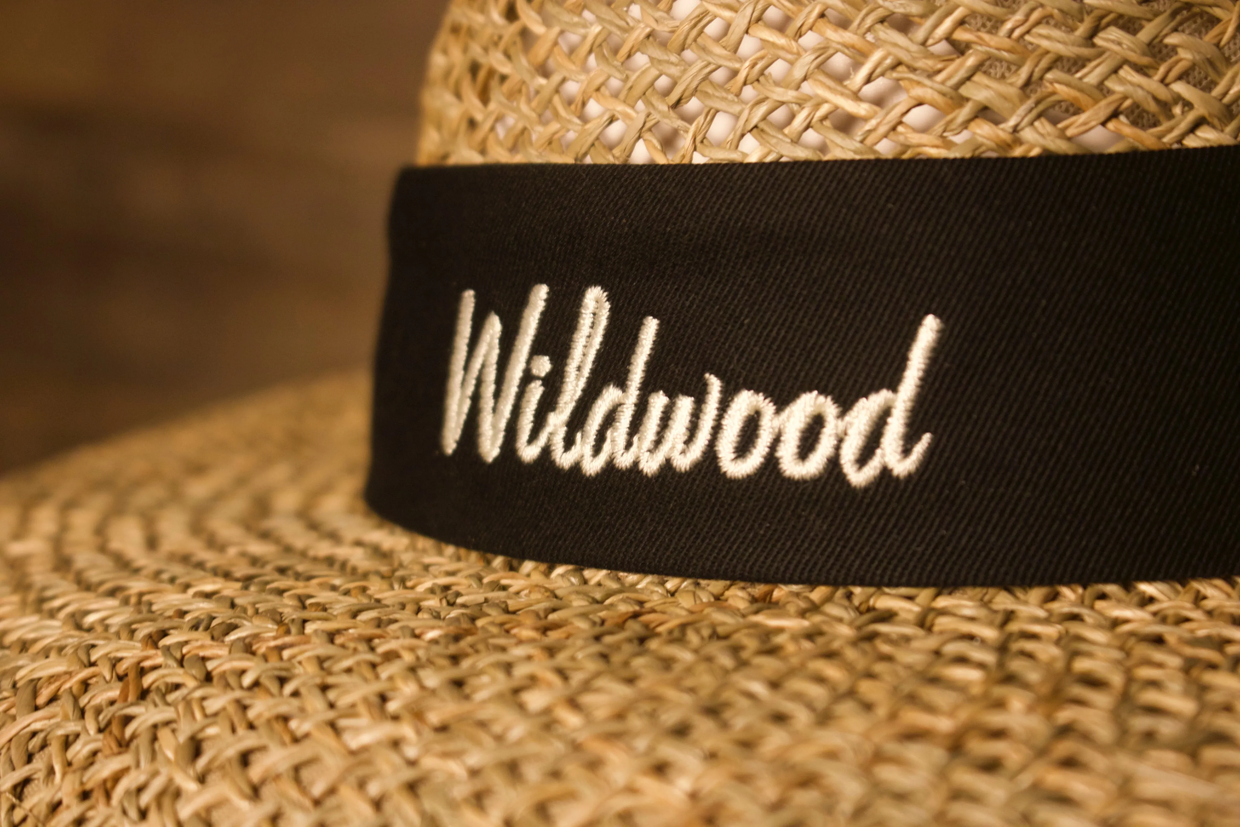 Wildwood Hat | Wildwood New Jersey Stone Colored Straw Hat |  OSFM