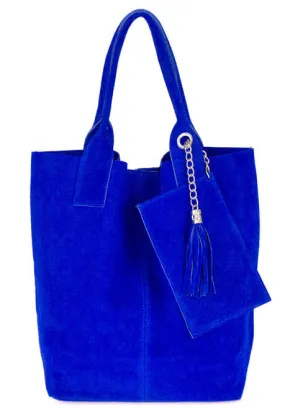 Women's leather bag Arianna bluette skin