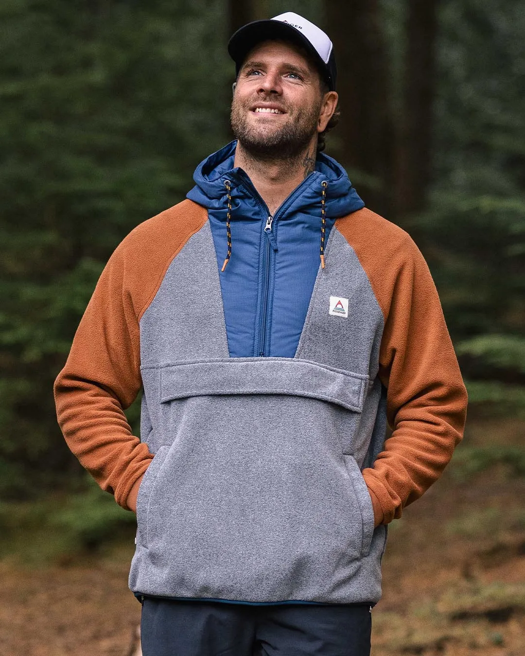 Woodland Hooded Half Zip Polar Fleece