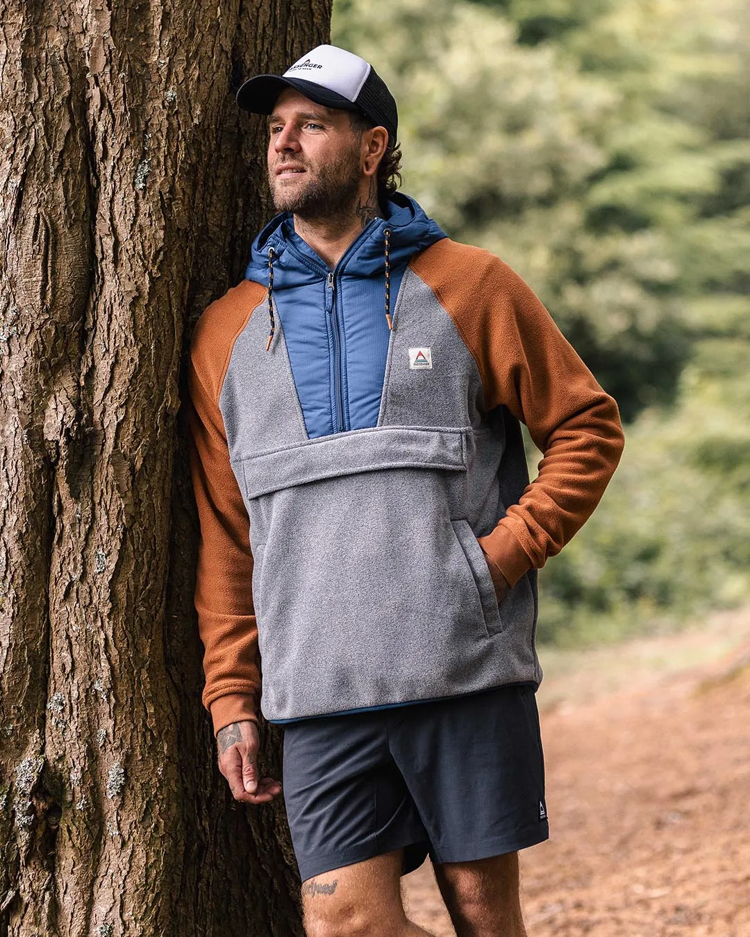 Woodland Hooded Half Zip Polar Fleece