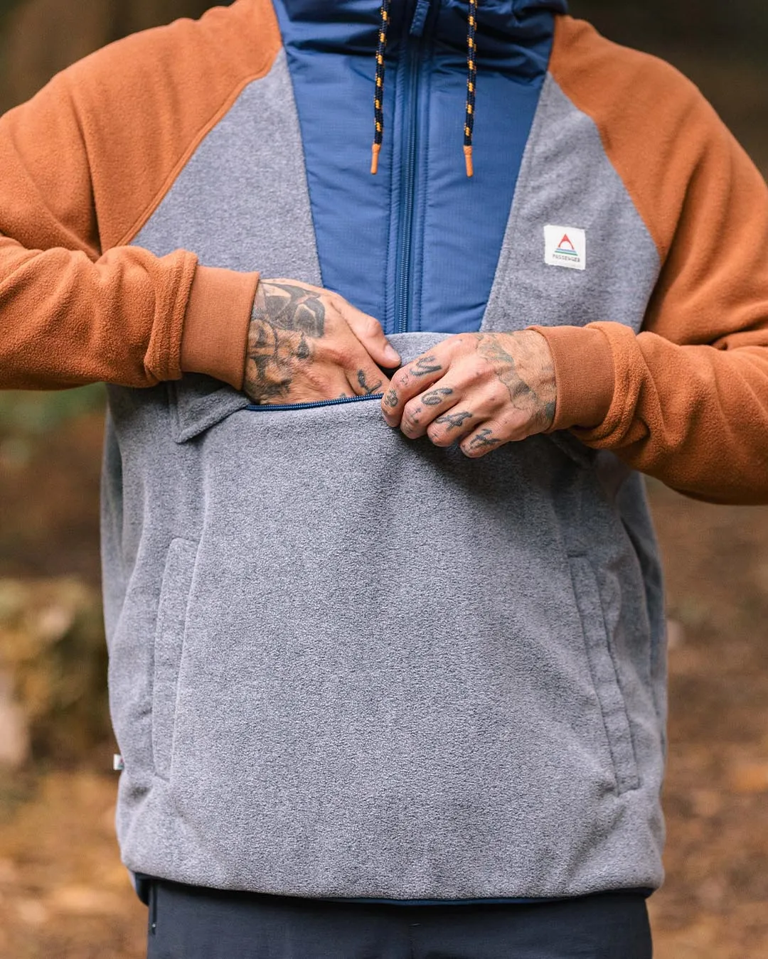 Woodland Hooded Half Zip Polar Fleece