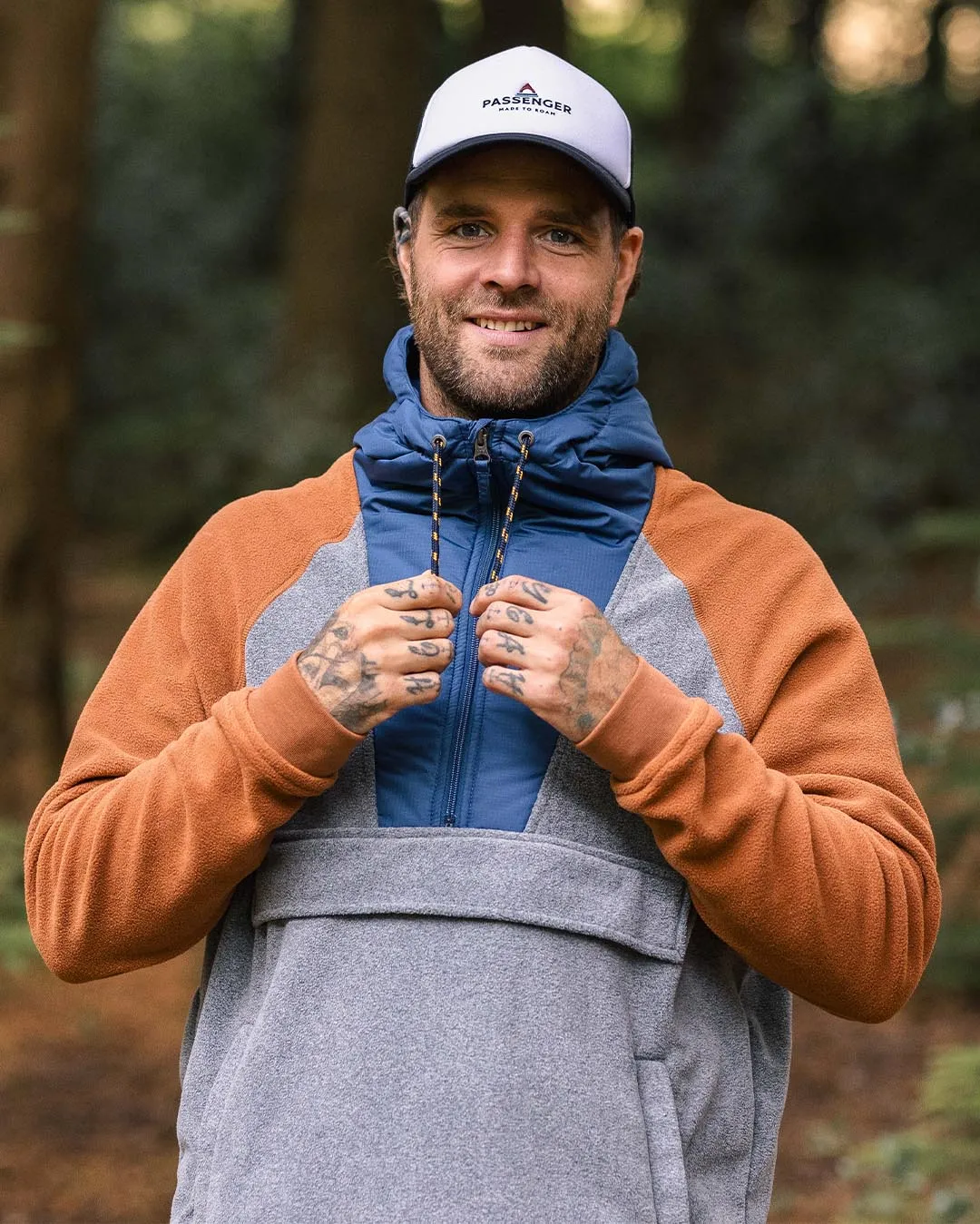 Woodland Hooded Half Zip Polar Fleece