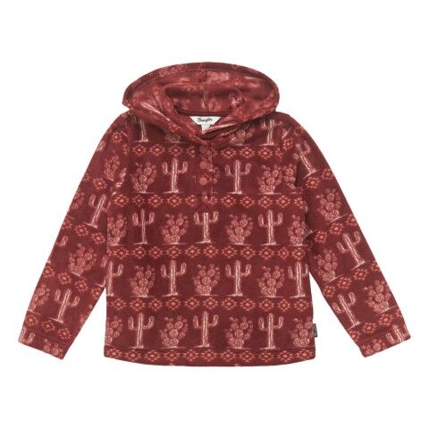 Wrangler Girl's Hoodie in Burgundy